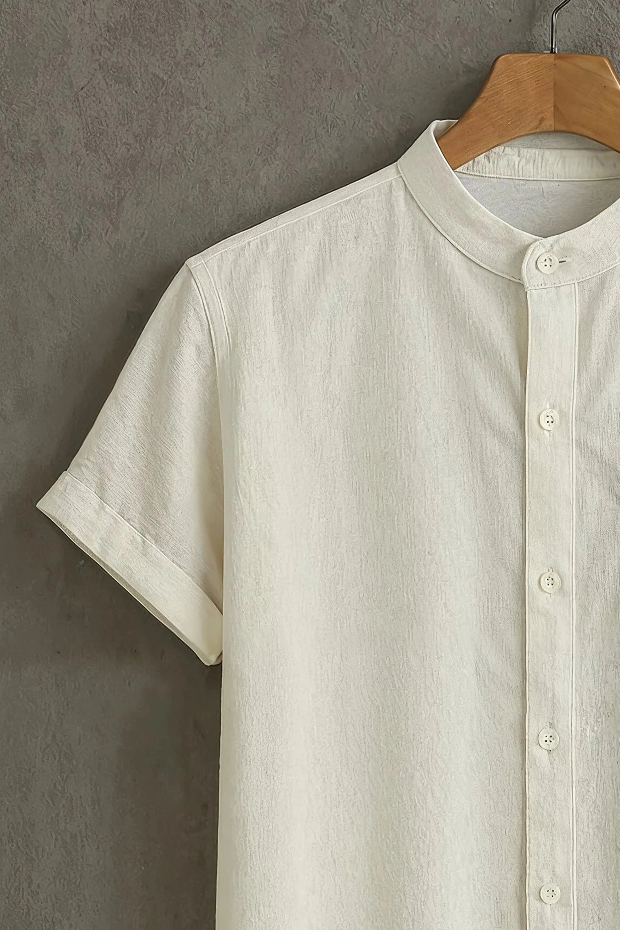 Cream Casual Shirt with Cat Print - Image 3